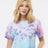 Colortone Women's Tie - Dyed Crop T-Shirt - Colortone 1050 Cotton Candy XS Short Sleeve T-Shirts