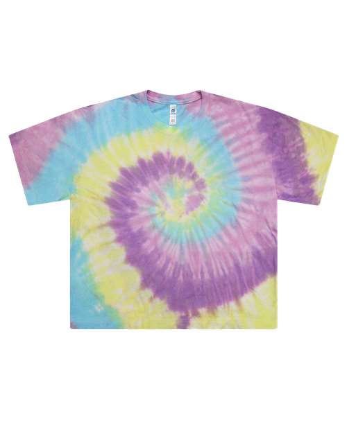 Colortone Women's Tie - Dyed Crop T-Shirt - Colortone 1050 Jellybean XS Short Sleeve T-Shirts