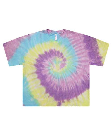 Colortone Women's Tie - Dyed Crop T-Shirt - Colortone 1050 Jellybean XS Short Sleeve T-Shirts