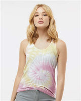 Colortone Women's Tie - Dyed Racerback Tank Top - Colortone 3400 Desert Rose XS Tank Top