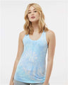 Colortone Women's Tie - Dyed Racerback Tank Top - Colortone 3400 Lagoon XS Tank Top