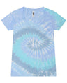 Colortone Women's Tie - Dyed V - Neck T-Shirt - Colortone 1075 Lagoon XS Short Sleeve T-Shirts