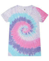 Colortone Women's Tie - Dyed V - Neck T-Shirt - Colortone 1075 Unicorn XS Short Sleeve T-Shirts