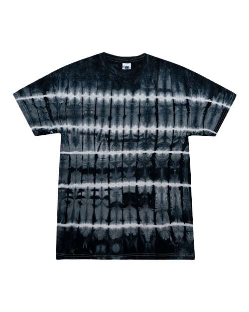 Colortone Youth Multi - Color Tie - Dyed T-Shirt - Colortone 1000Y Black Shibori XS Short Sleeve T-Shirts