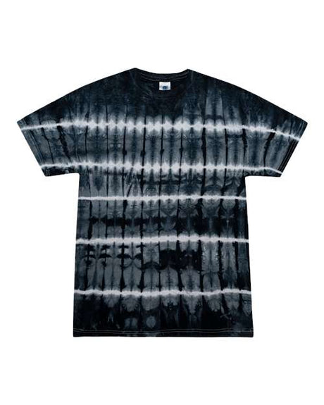 Colortone Youth Multi - Color Tie - Dyed T-Shirt - Colortone 1000Y Black Shibori XS Short Sleeve T-Shirts