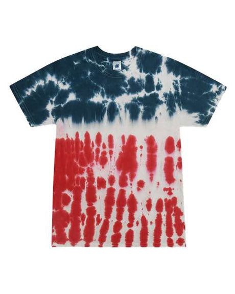 Colortone Youth Multi - Color Tie - Dyed T-Shirt - Colortone 1000Y Flag XS Short Sleeve T-Shirts