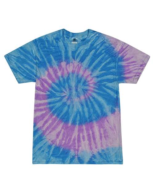 Colortone Youth Multi - Color Tie - Dyed T-Shirt - Colortone CD1000Y Spider Taupe XS Short Sleeve T-Shirts