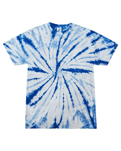 Colortone Youth Multi - Color Tie - Dyed T-Shirt - Colortone CD1000Y White/ Royal XS Short Sleeve T-Shirts