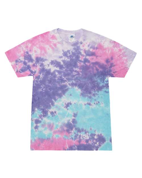 Colortone Youth Multi - Color Tie - Dyed T-Shirt - Cotton Candy - Colortone 1000Y Cotton Candy XS Short Sleeve T-Shirts
