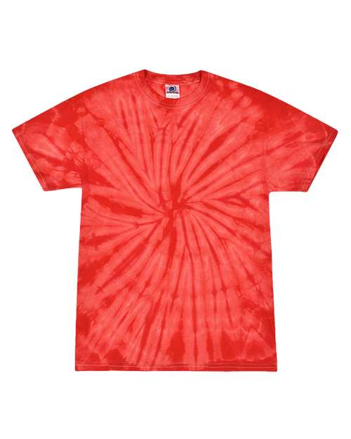 Colortone Youth Multi - Color Tie - Dyed T-Shirt - Spider Red - Colortone 1000Y Spider Red XS Short Sleeve T-Shirts