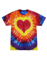 Colortone Youth Shapes Tie - Dyed T-Shirt - Colortone 1150Y Multicolor Heart XS Short Sleeve T-Shirts