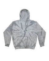 Colortone Youth Tie - Dyed Hooded Sweatshirt - Colortone 8777Y Spider Silver XS Sweatshirts