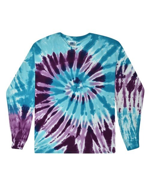 Colortone Youth Tie - Dyed Long Sleeve T-Shirt - Colortone 2000Y Barbados XS Long Sleeve T-Shirts