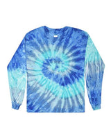 Colortone Youth Tie - Dyed Long Sleeve T-Shirt - Colortone 2000Y Blue Jerry XS Long Sleeve T-Shirts