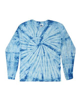 Colortone Youth Tie - Dyed Long Sleeve T-Shirt - Colortone 2000Y Spider Baby Blue XS Long Sleeve T-Shirts