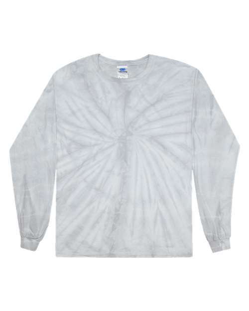 Colortone Youth Tie - Dyed Long Sleeve T-Shirt - Colortone 2000Y Spider Silver XS Long Sleeve T-Shirts