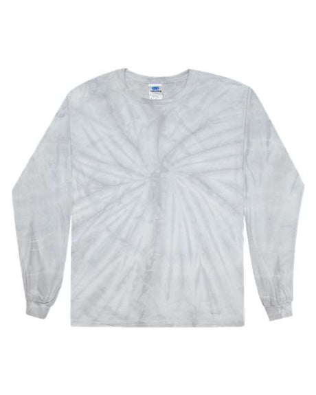Colortone Youth Tie - Dyed Long Sleeve T-Shirt - Colortone 2000Y Spider Silver XS Long Sleeve T-Shirts