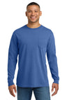 COMFORT COLORS ® Heavyweight Ring Spun Long Sleeve Pocket Tee. 4410 - Comfort Colors 4410 Flo Blue S Short Sleeve T-Shirts