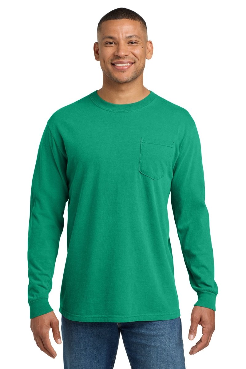 COMFORT COLORS ® Heavyweight Ring Spun Long Sleeve Pocket Tee. 4410 - Comfort Colors 4410 Island Green S Short Sleeve T-Shirts