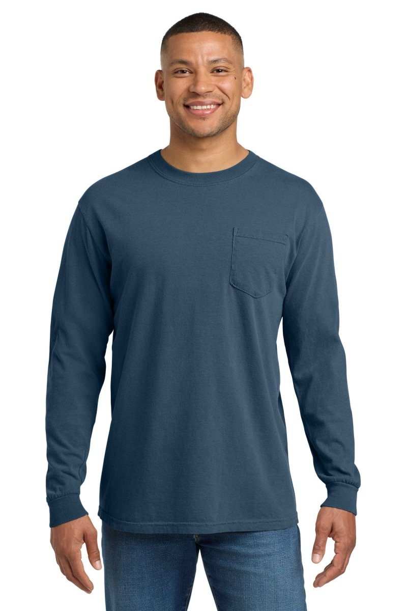 COMFORT COLORS ® Heavyweight Ring Spun Long Sleeve Pocket Tee. 4410 - Comfort Colors 4410 Midnight S Short Sleeve T-Shirts