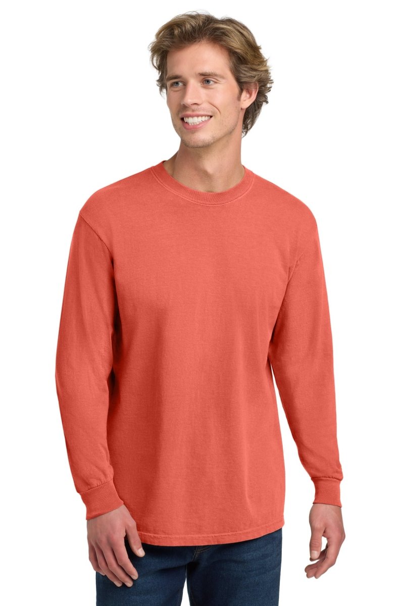 COMFORT COLORS ® Heavyweight Ring Spun Long Sleeve Tee. 6014 - Comfort Colors 6014 Bright Salmon S Long Sleeve T-Shirts