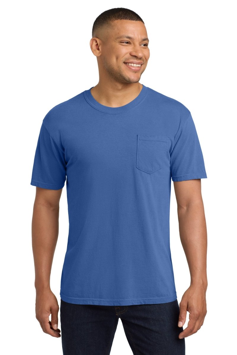 COMFORT COLORS ® Heavyweight Ring Spun Pocket Tee. 6030 - Comfort Colors 6030 Flo Blue S Short Sleeve T-Shirts