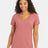 ComfortWash by Hanes Women's Garment - Dyed V - Neck T-Shirt - ComfortWash by Hanes GDH125 Mauve S Short Sleeve T-Shirts