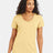 ComfortWash by Hanes Women's Garment - Dyed V - Neck T-Shirt - ComfortWash by Hanes GDH125 Summer Squash Yellow L Short Sleeve T-Shirts