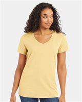 ComfortWash by Hanes Women's Garment - Dyed V - Neck T-Shirt - ComfortWash by Hanes GDH125 Summer Squash Yellow L Short Sleeve T-Shirts
