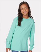 ComfortWash by Hanes Youth Garment - Dyed Long Sleeve T-Shirt - ComfortWash by Hanes GDH275 Navy XS Long Sleeve T-Shirts