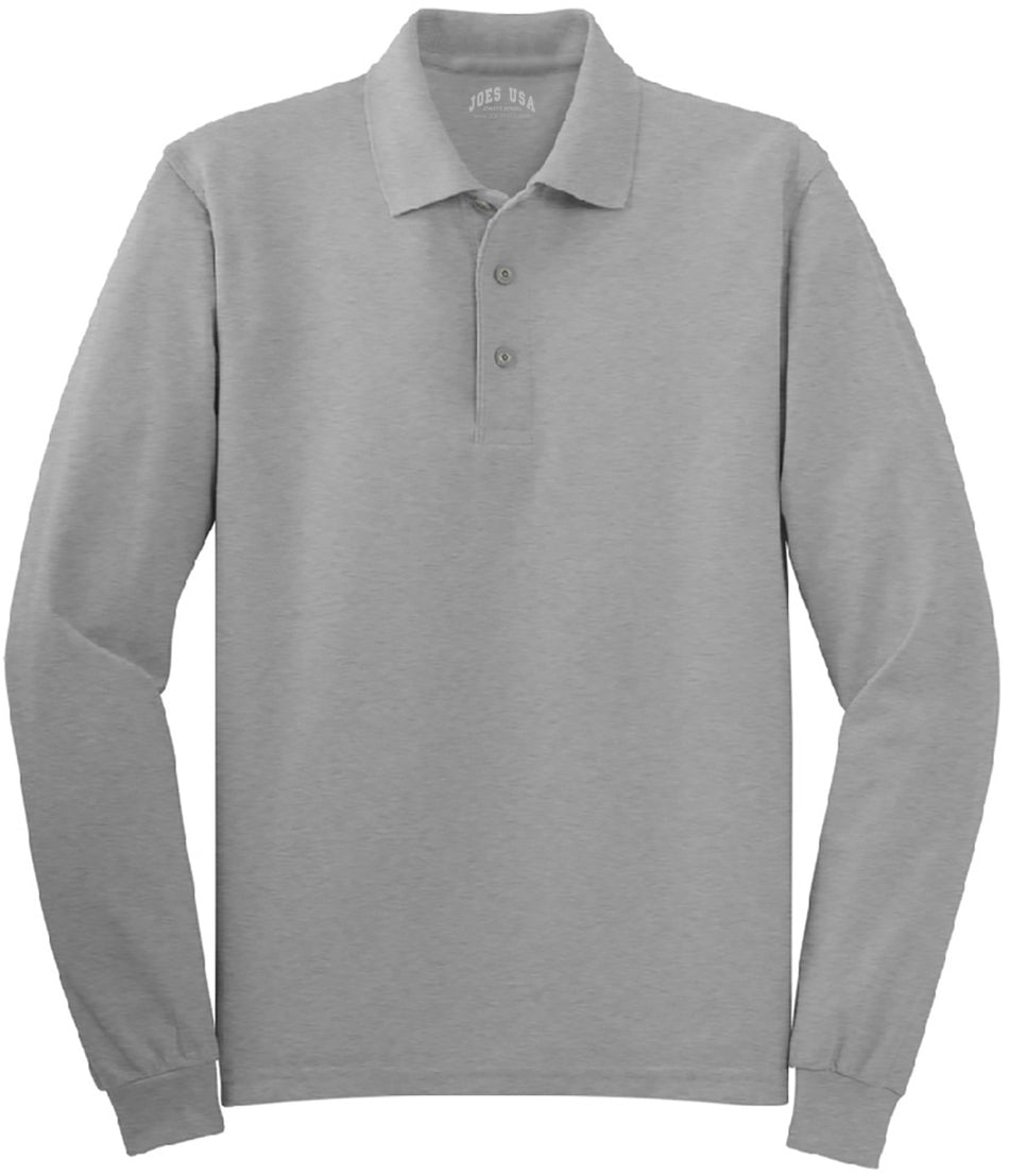 Mens Tall Silk Touch Long Sleeve Polo