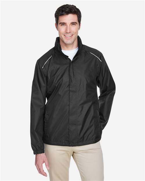 CORE365 Men's Climate Seam Sealed Lightweight Variegated Ripstop Jacket - CORE365 88185 Black S