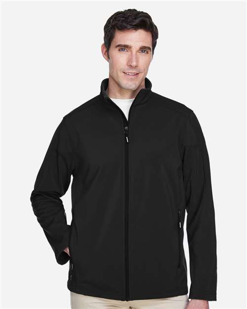 CORE365 Men's Cruise Two - Layer Fleece Bonded Soft Shell Jacket - CORE365 88184 Black XS