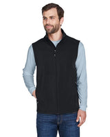 CORE365 Men's Cruise Two - Layer Fleece Bonded Soft Shell Vest - CORE365 CE701 Black S