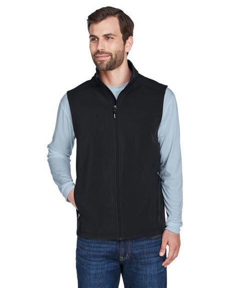 CORE365 Men's Cruise Two - Layer Fleece Bonded Soft Shell Vest - CORE365 CE701 Black S