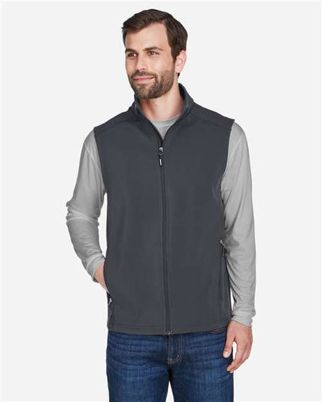 CORE365 Men's Cruise Two - Layer Fleece Bonded Soft Shell Vest - CORE365 CE701 Carbon S