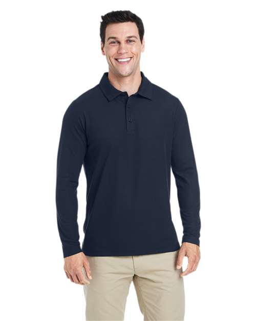CORE365 Men's Fusion ChromaSoft™ Long Sleeve Pique Polo - CORE365 CE112L Classic Navy XS