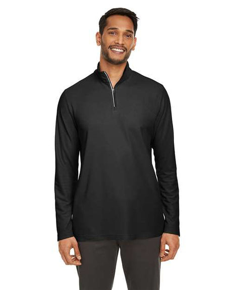 CORE365 Men's Fusion ChromaSoft™ Pique Quarter - Zip Pullover - CORE365 CE405 Black S