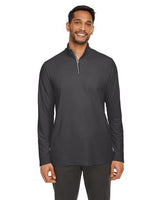 CORE365 Men's Fusion ChromaSoft™ Pique Quarter - Zip Pullover - CORE365 CE405 Black S