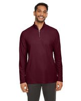 CORE365 Men's Fusion ChromaSoft™ Pique Quarter - Zip Pullover - CORE365 CE405 Burgundy S