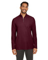 CORE365 Men's Fusion ChromaSoft™ Pique Quarter - Zip Pullover - CORE365 CE405 Burgundy S