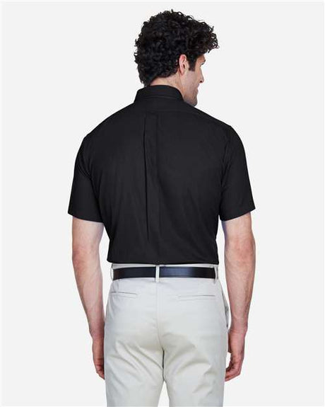 CORE365 Men's Optimum Short Sleeve Twill Dress Shirt - CORE365 88194 Black S