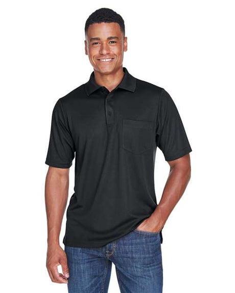 CORE365 Men's Origin Performance Piqué Polo with Pocket - CORE365 88181P Black S