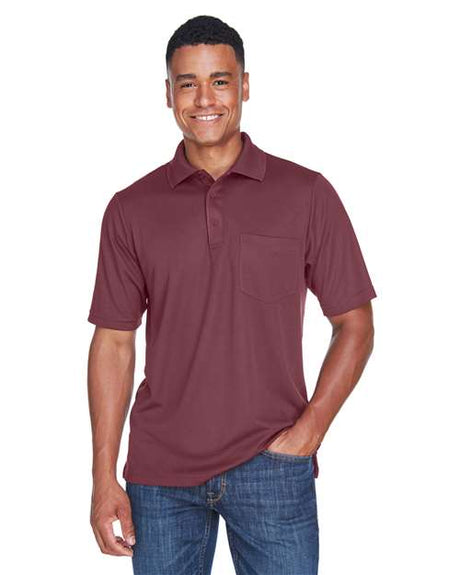 CORE365 Men's Origin Performance Piqué Polo with Pocket - CORE365 88181P Burgundy S