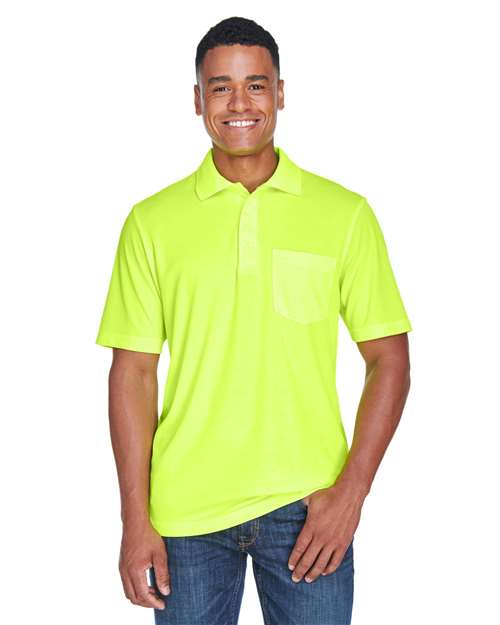 CORE365 Men's Origin Performance Piqué Polo with Pocket - CORE365 88181P Safety Yellow S