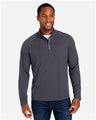 CORE365 Men's Origin Performance Pique Quarter - Zip Pullover - CORE365 CE418 Carbon/ Black S