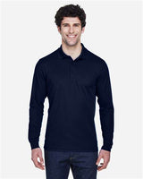 CORE365 Men's Pinnacle Performance Long Sleeve Piqué Polo - CORE365 88192 Classic Navy S