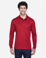 CORE365 Men's Pinnacle Performance Long Sleeve Piqué Polo - CORE365 88192 Classic Red S