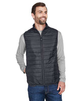 CORE365 Men's Prevail Packable Puffer Vest - CORE365 CE702 Carbon S