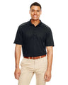CORE365 Men's Radiant Performance Piqué Polo with Reflective Piping - CORE365 88181R Black S
